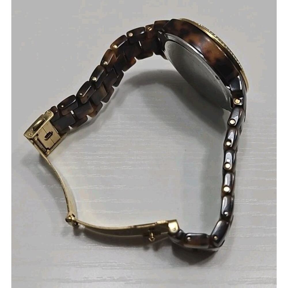 Michael Kors-MK5086 Boyfriend Gold/Tortoise Shell Women's Watch New Battery W120 - Picture 6 of 9